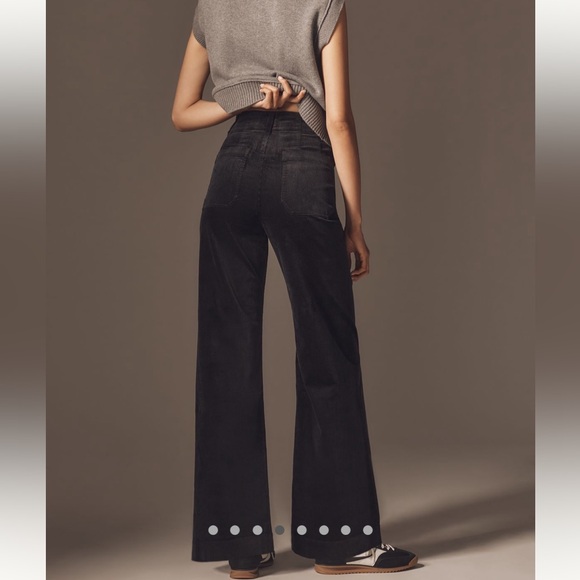 Anthropologie The Colette Full Length Wide Leg Corduroy Pants by Maeve - Picture 3 of 9